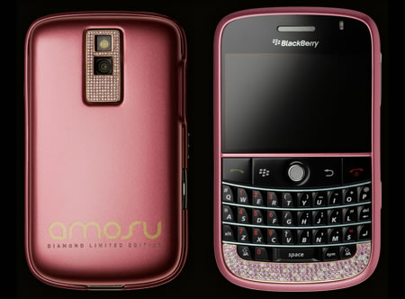 Diamond Studded Pink BlackBerry Bold From Amosu