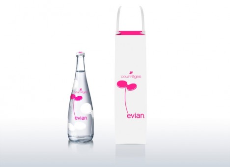 3 evian Bottle with Bag