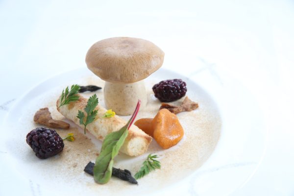 Foie gras and mushrooms