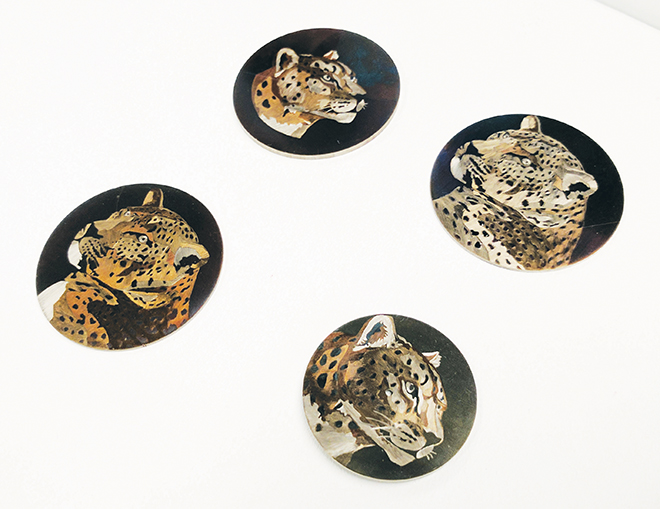 Several designs for the panther motif were considered for the first watch to feature the flamed gold technique