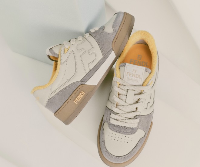スニーカー FENDI 'Fendi Match' sneakers Beige Fendi Match Canvas And Suede Low-top Sneakers In Beige