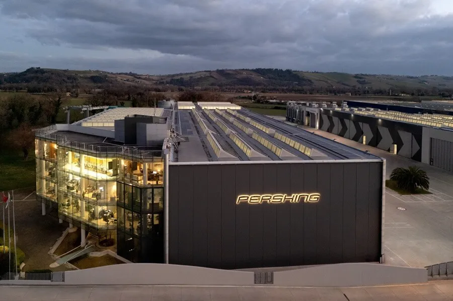 Sandro Sartini designed Pershing’s futuristic-looking Mondolfo facility